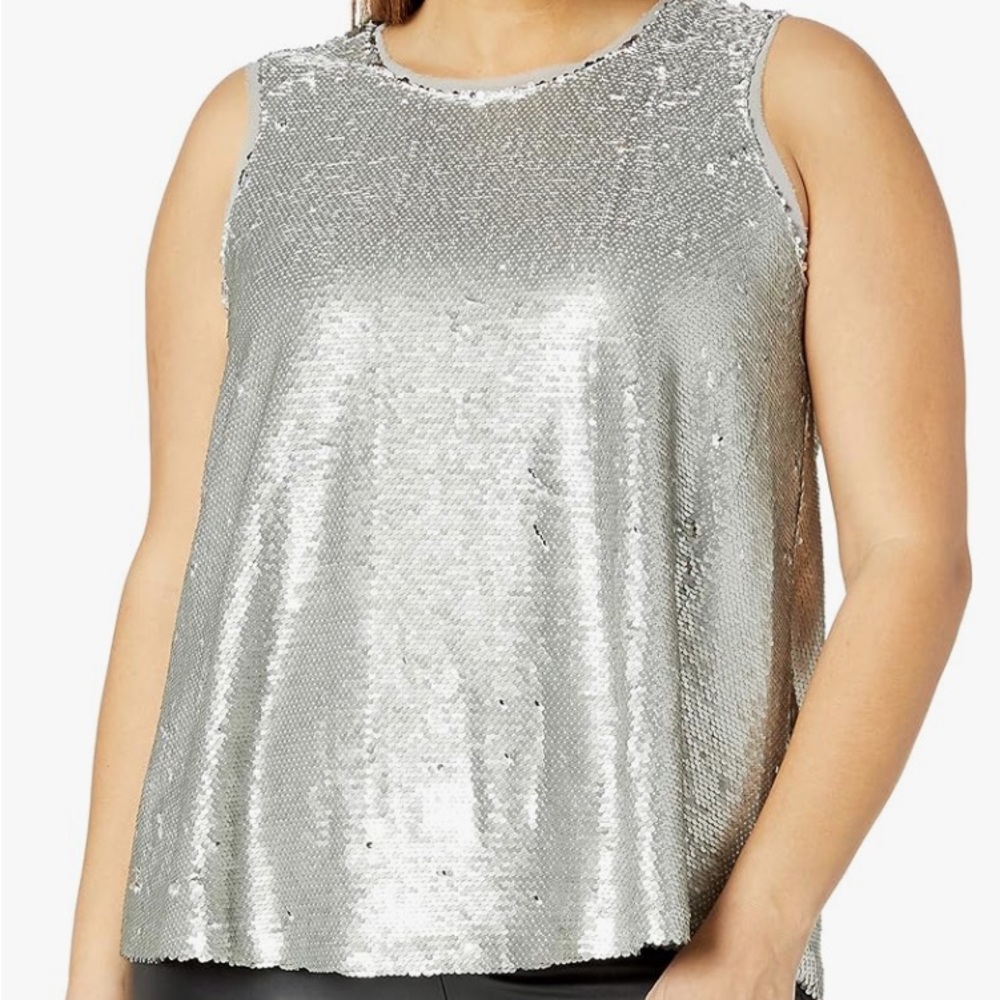 RACHEL Rachel Roy Sequined Swing Top!